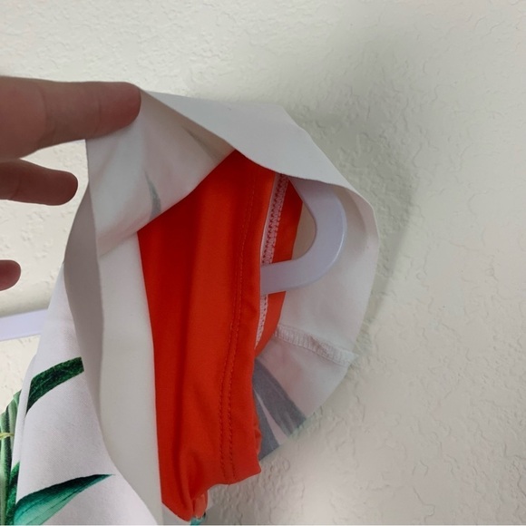 Trina Turk Womens costa de prata green orange one piece swimsuit 4 - Picture 3 of 9